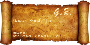 Gausz Renáta névjegykártya